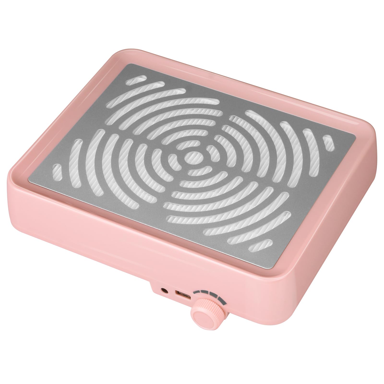 Nail Dust Collector, 40w Dust Collector for Nails Tech Adjustable Suction Nail Vacuum Duster Collector, Nails Fan Dust Collector for Acrylic Nails Perfect for Salon Home Use(Pink)