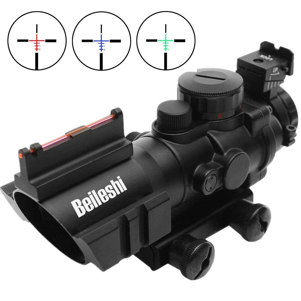 Buy beileshi 4X32 Airsoft Scope Red/Green/Blue Reticle Illuminate, Top