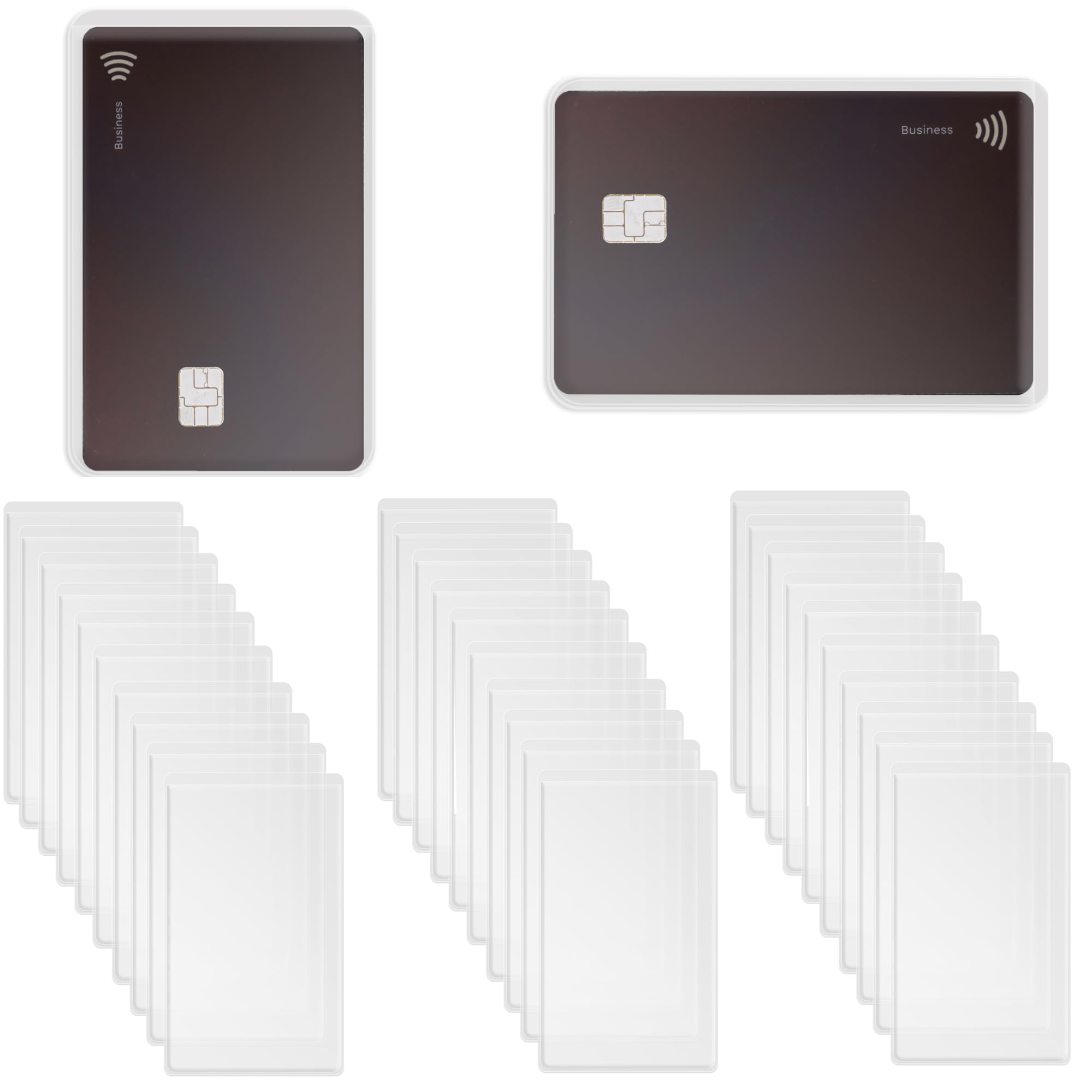 90 Pcs Credit Card Sleeves Clear Waterproof New Medicare Card Holder Protector Transparent PVC Insert Card Sleeve for Insurance Card Debit Card