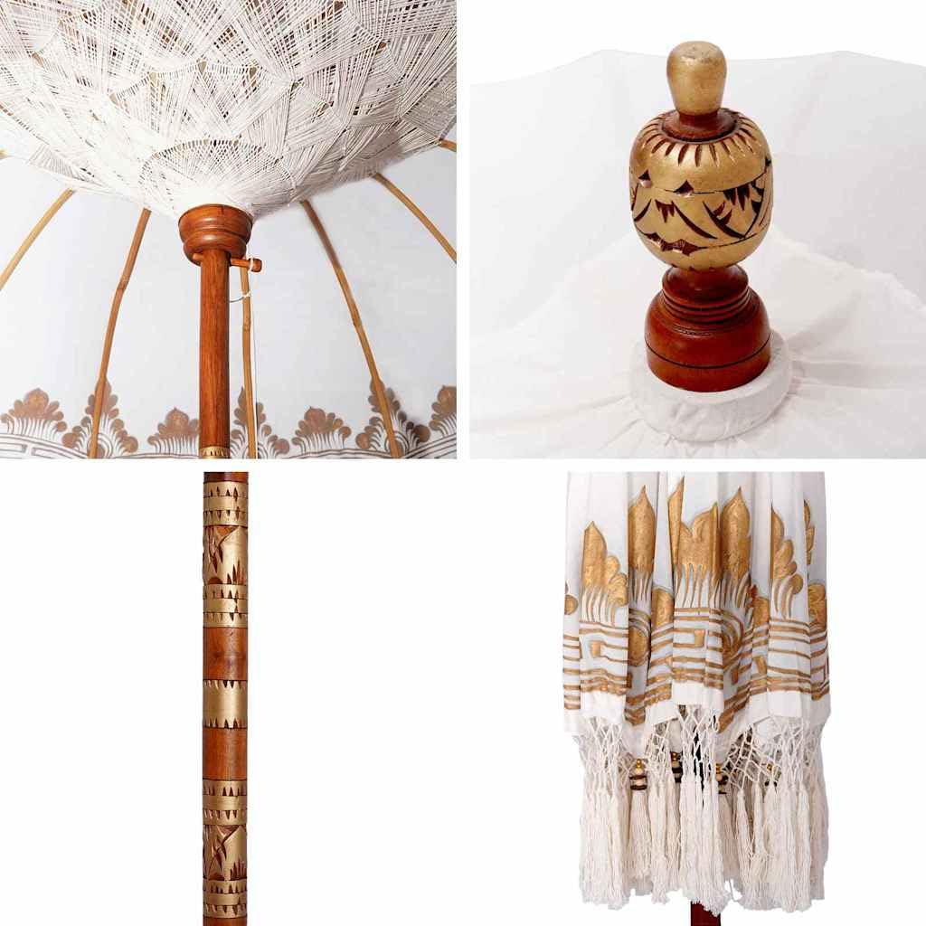 Genérico Parasol Balinés Crema 185 x 185 x 260 cm Algodón,Jardín,Artículos de Exterior,Sombrillas-42006452