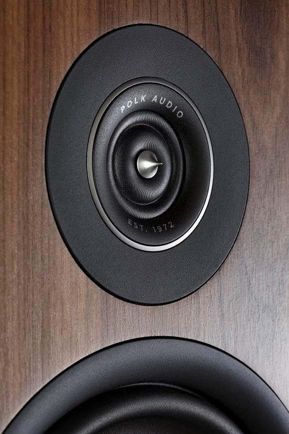 Polk Audio Reserve Series R700 Tower Speaker, 1" Tweeter, a 6.5" Woofers & Dual 8" Long-Throw Drivers, Hi-Res Certified, Dolby Atmos & IMAX Enhanced for Dynamic Home Theater Audio, Walnut Brown - Image 5