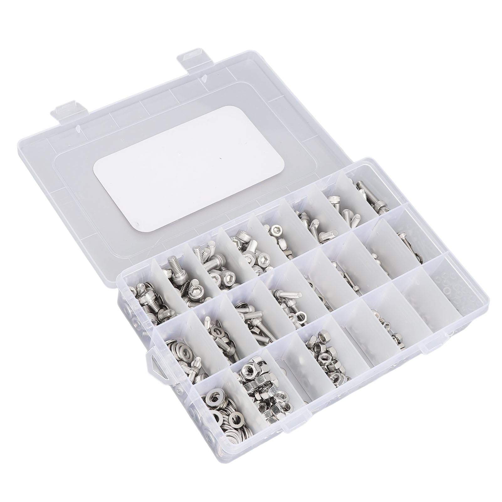 Kit d'assortiment d'écrous et de boulons de 520 pièces, Kit d'assortiment de vis M3 M4 M5 M6, boulons à tête hexagonale, écrous, rondelles plates
