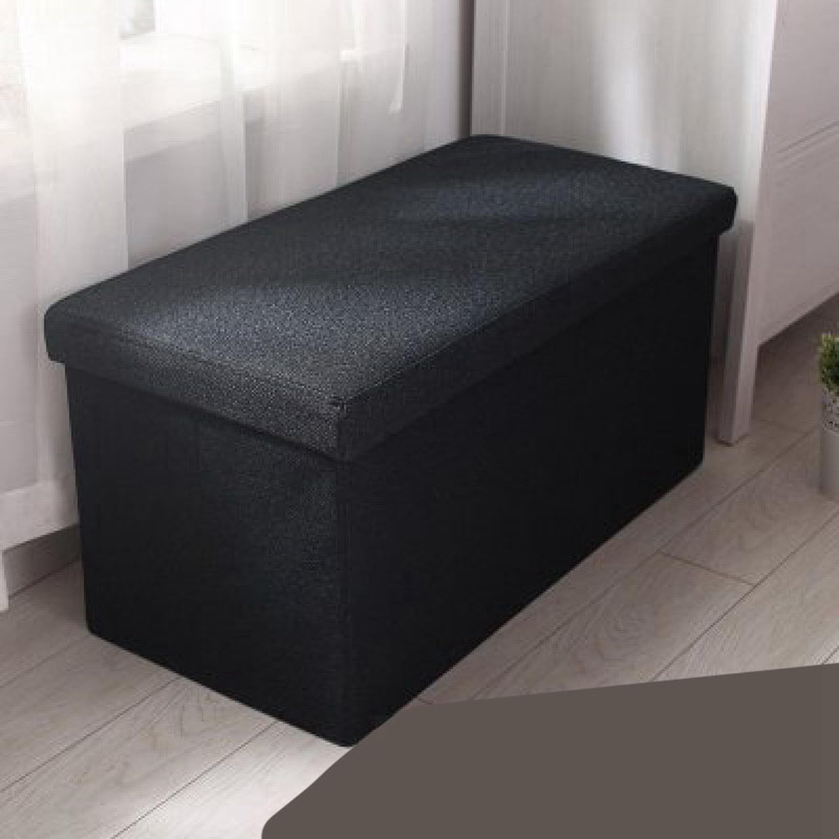 Amazon｜THLD 収納 スツール ボックス ブラック 78*38*38cm