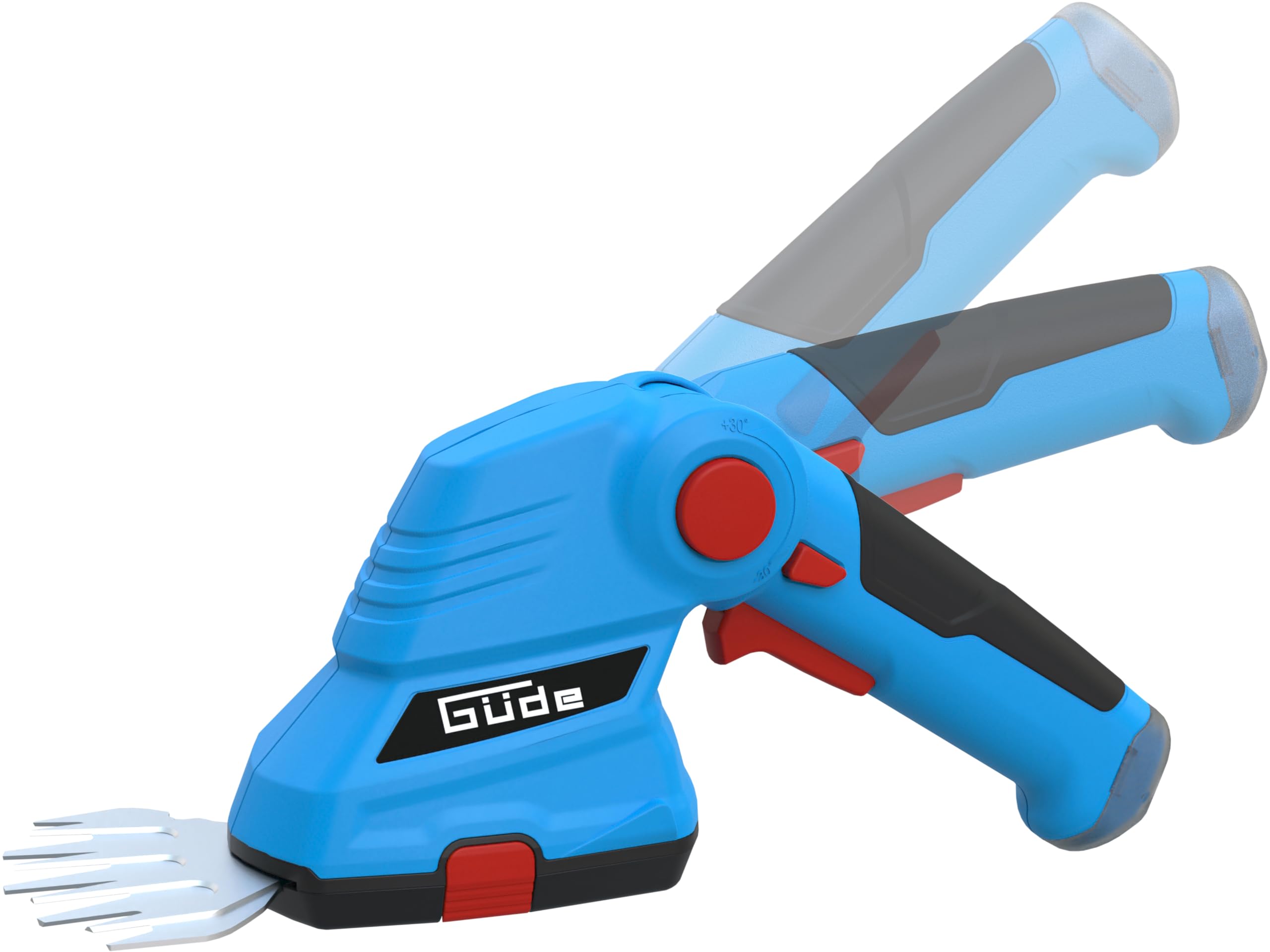 Güde Kit per la cura del giardino a batteria GPS 7,2 V-1.5 agli ioni di litio (batteria integrata 7,2 V/1,5 Ah, TÜV/GS, accessorio per cesoie per siepi e cespugli, prolunga telescopica con telaio,
