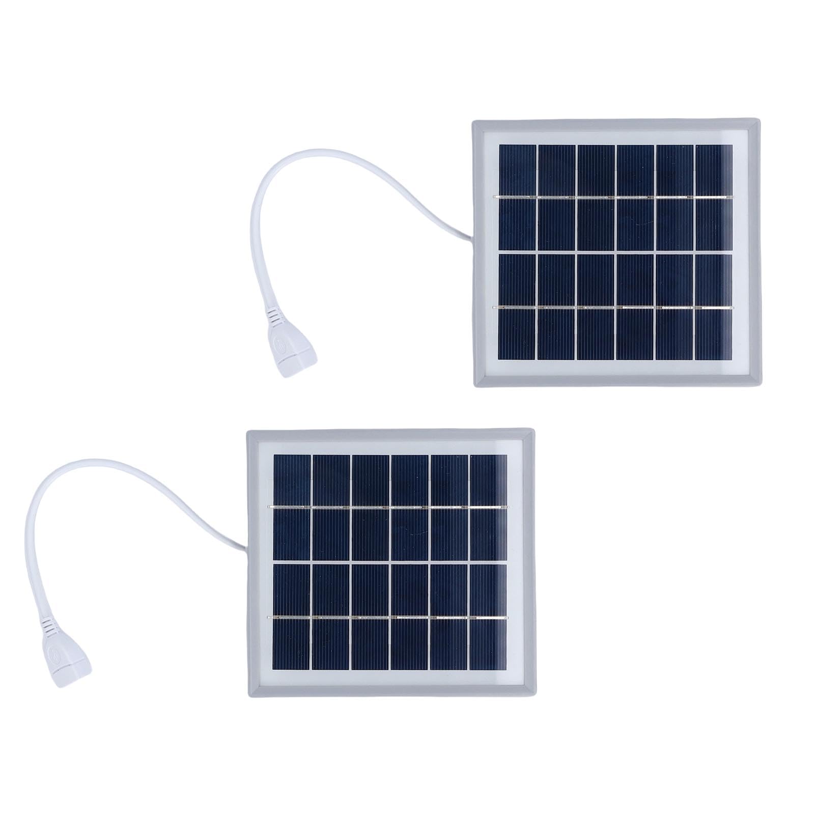 Panneau Solaire, Chargeur Solaire USB Monocristallin avec Support, Panneau Léger 5W pour Le Camping et la Randonnée
