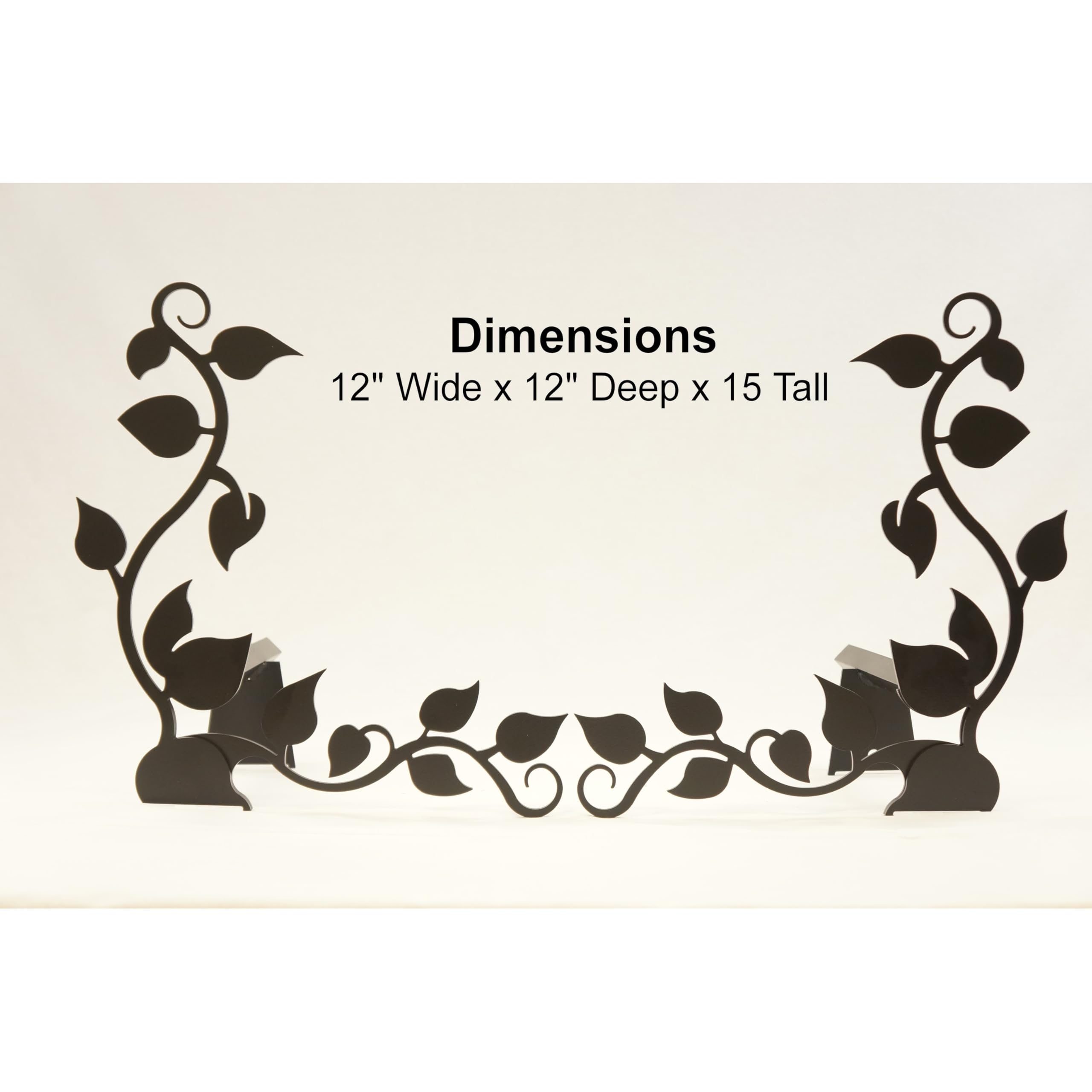 Fireplace Ivy Design Black Andiron