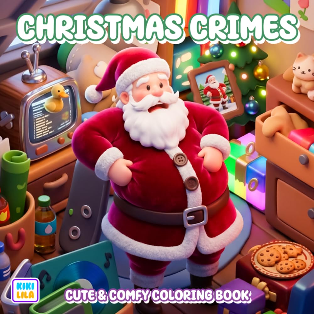 Christmas Crimes Coloring Book: Cozy Holiday Mystery Scenes with Cute and Charming Characters