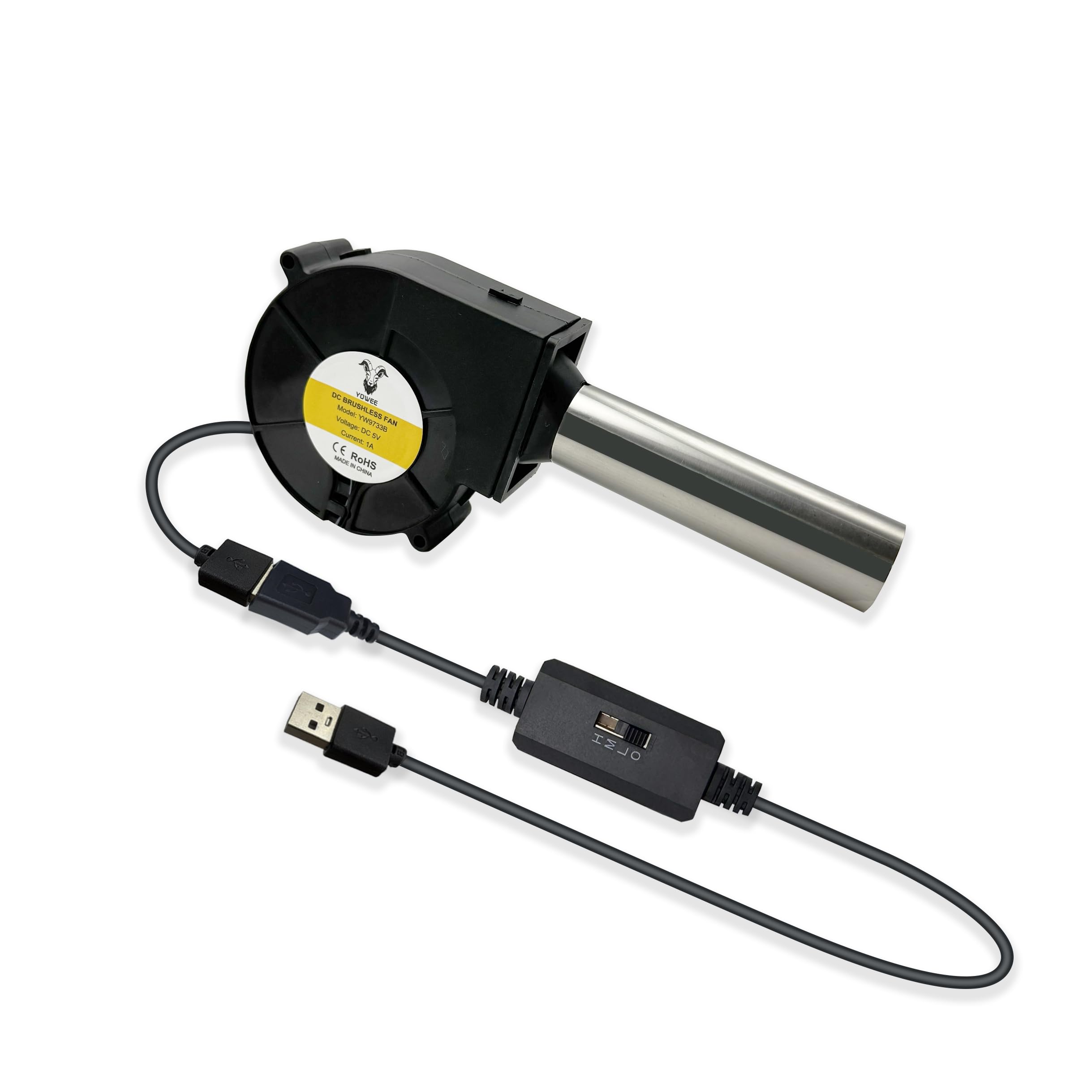 Amazon.co.jp: YOWEE USB シロッコファン 97 mm x 33 mm 小型換気扇