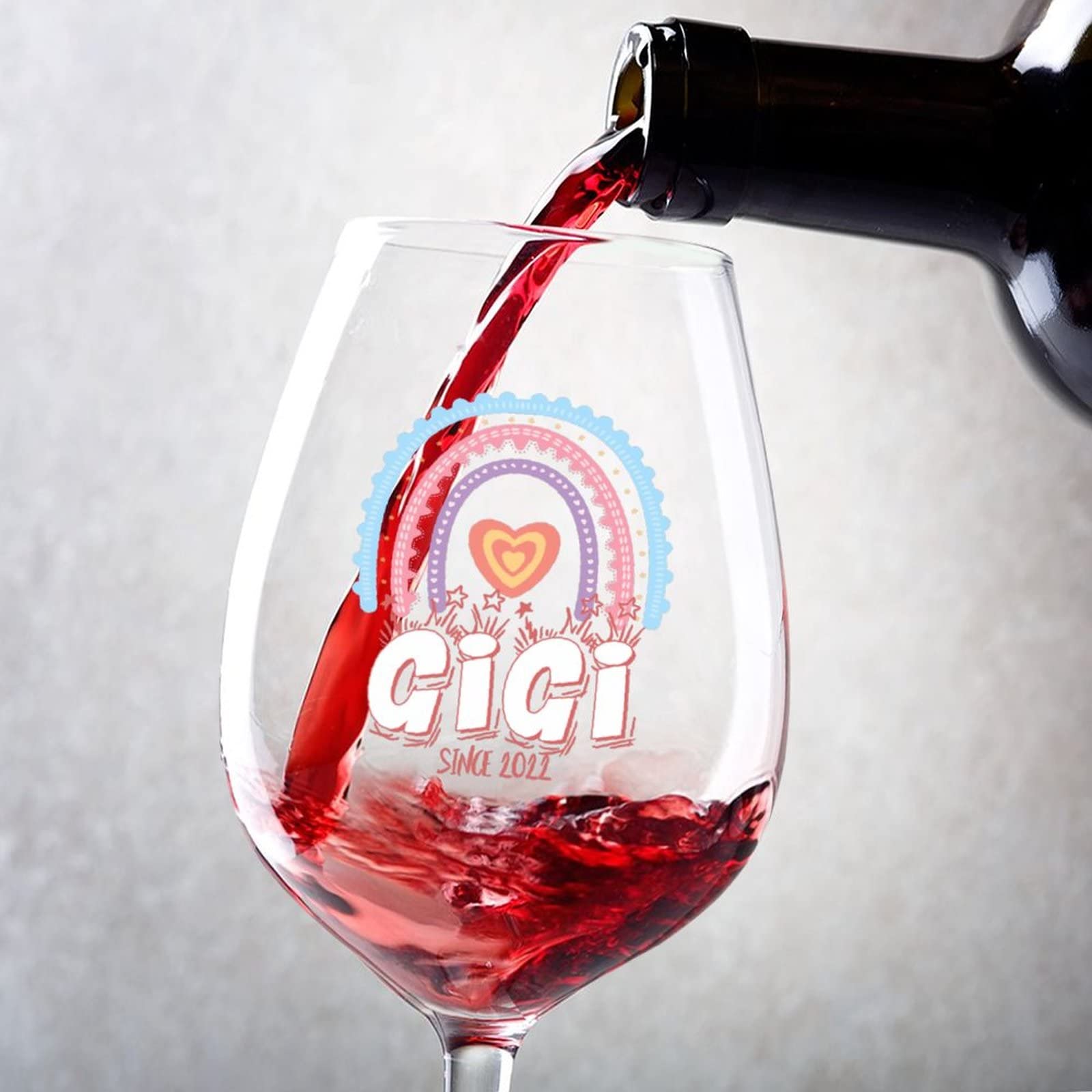 Cadeau personnalisé avec ces verres à vin rouge de 500 ml