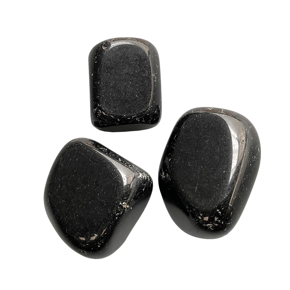 VIE Tumbled Crystals, Pack of 6, Black Obsidian