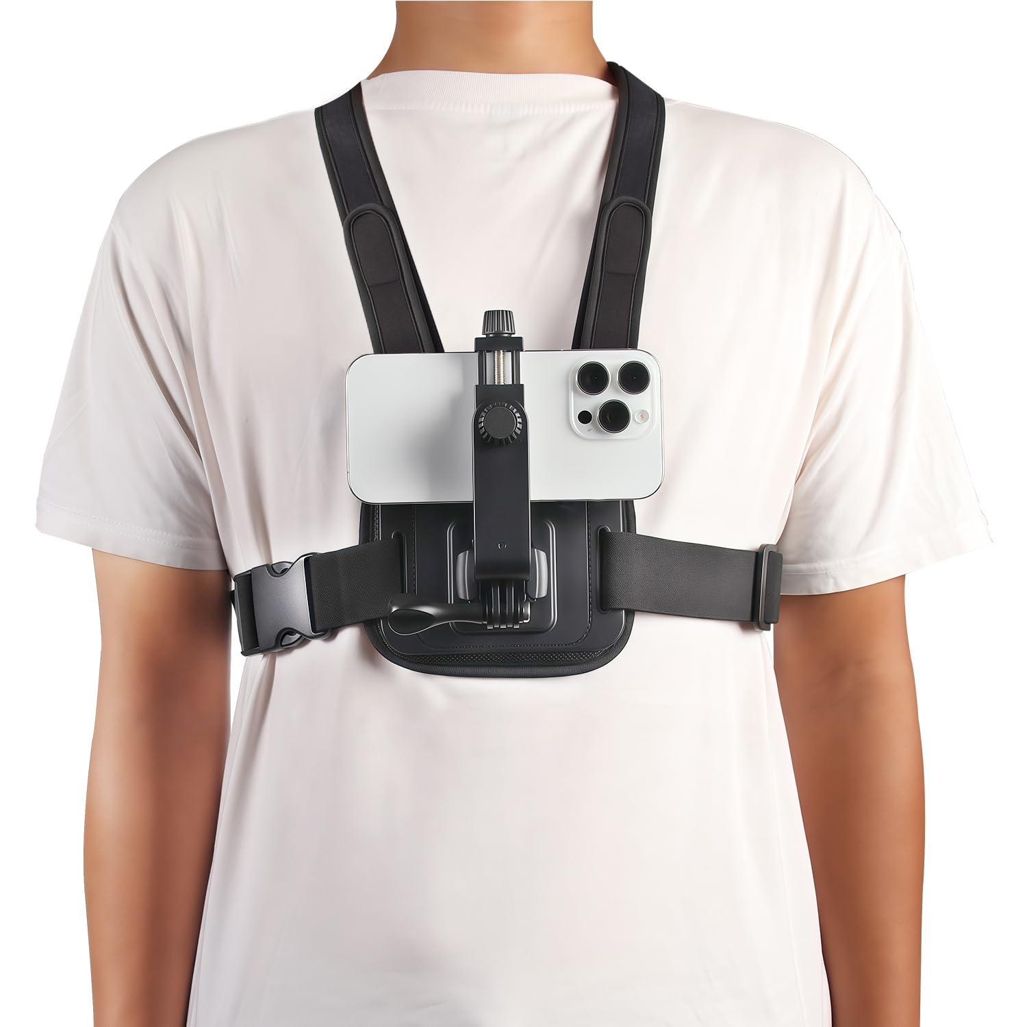 Suptig Harnais de téléphone compatible avec iPhone, Samsung, GoPro, DJI Action, téléphones portables, caméras d'action POV/VLOG
