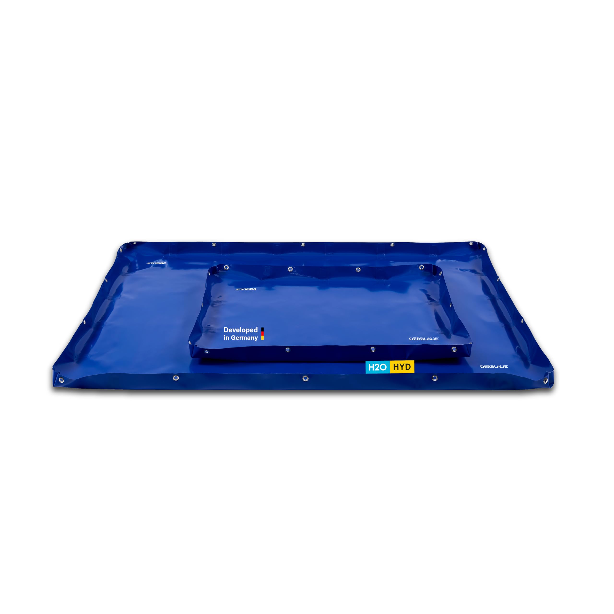 DerBlaue® Unterlegwanne – Faltbare Schutz- und Auffangwanne für SHK, Werkstatt & Baustelle, robuster Auslaufschutz für Schmutzwasser und Öl, Werkzeugablage & Umgebungsschutz (110 cm x 85 cm)