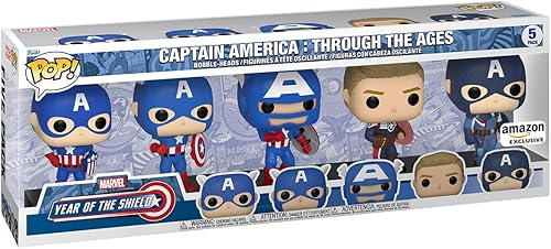 Miniatura 3 de Funko Pop Marvel: Year of The Shield - Capitán América a través de las edades 5 unidades - Personajes estándar de Disney - Exclusivo de Amazon -