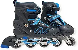 Patins Roller Inline, Ajustável, Ideal para meninos e meninas, com bolsa, Patins 4 rodas patins.