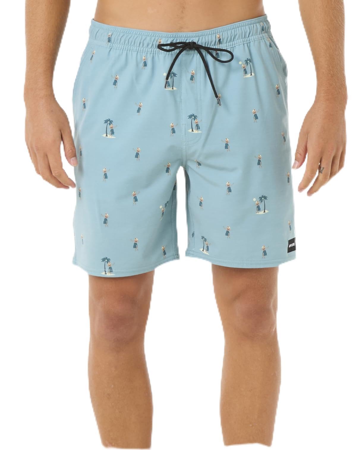 Rip Curl Men's Hula Breach Volley Board Shorts, Blue Lagoon 253, X-Large