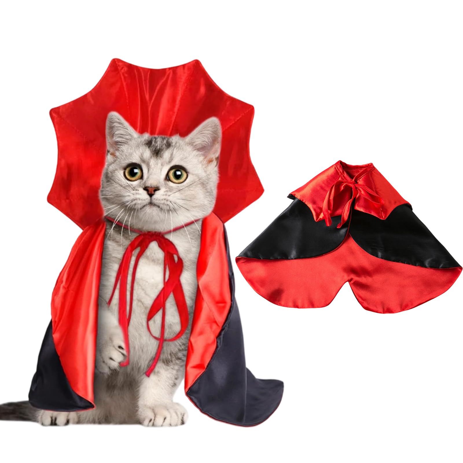 Dog Halloween Costume, Cat Halloween Costume, Vampire Pet Outfit for Small to Medium Dogs & Cats, Halloweens Celebrations