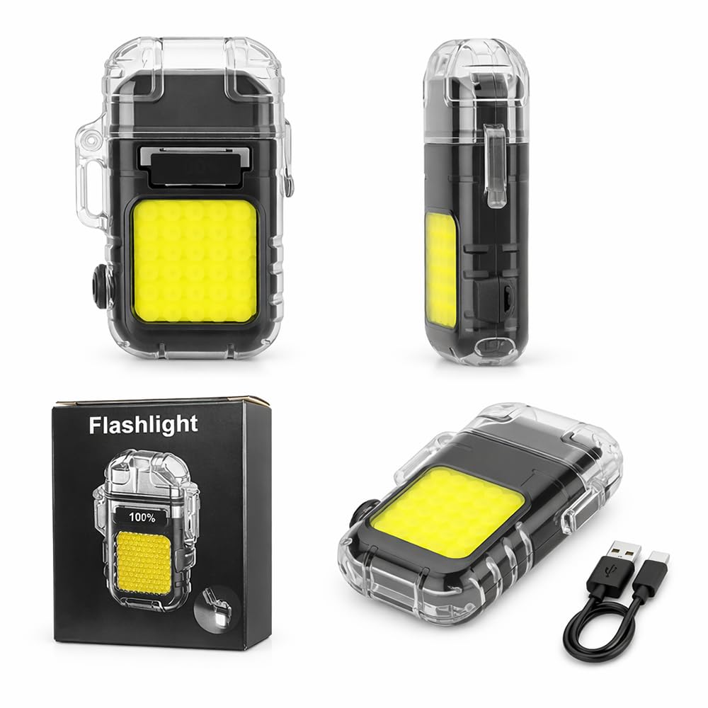 Keychain Flashlight and Electric Portable Induction Lighter, Rechargeable Flameless Windproof Lighter, Mini Pocket Torch for Camping, Hiking, and Outdoor Emergencies-image-38