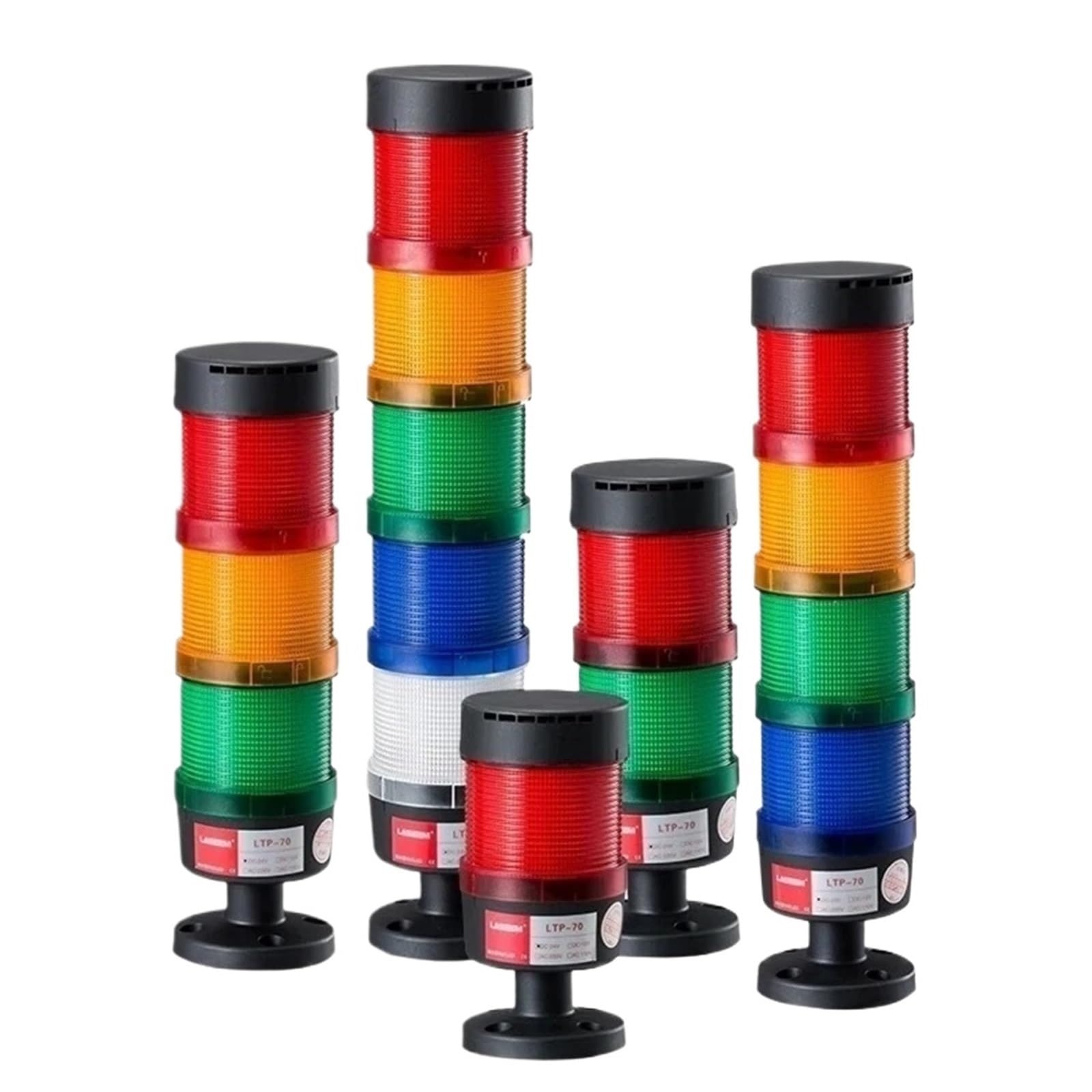 Przemysłowa lampa na baterie, światło awaryjne LED, lampka ostrzegawcza, przemysłowa wieża świetlna, DC12V/24 V, AC 110V/220V/380 V, bez brzęczyka (1 warstwa 24 V bez brzęczyka)