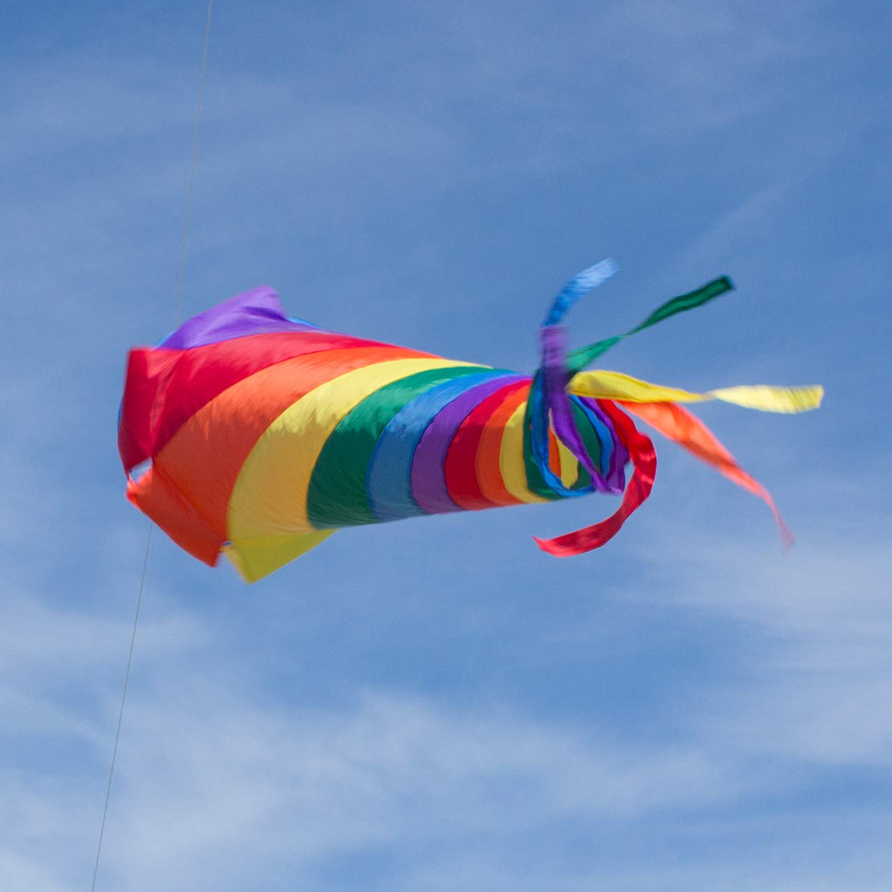 Manica a vento - Windturbine 150 RAINBOW - Impermeabile e resistente ai raggi UV - Ø35cm, Lunghezza: 150cm - incl. clip girevoli con cuscinetti a sfere