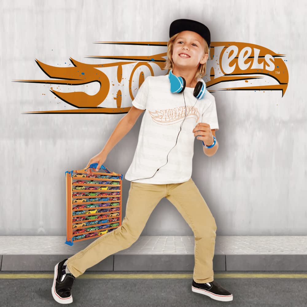 Cefa Toys - MALETIN Porte-Voiture Hot Wheels 3 en 1 (04621).Capacité pour 44 Voitures.
