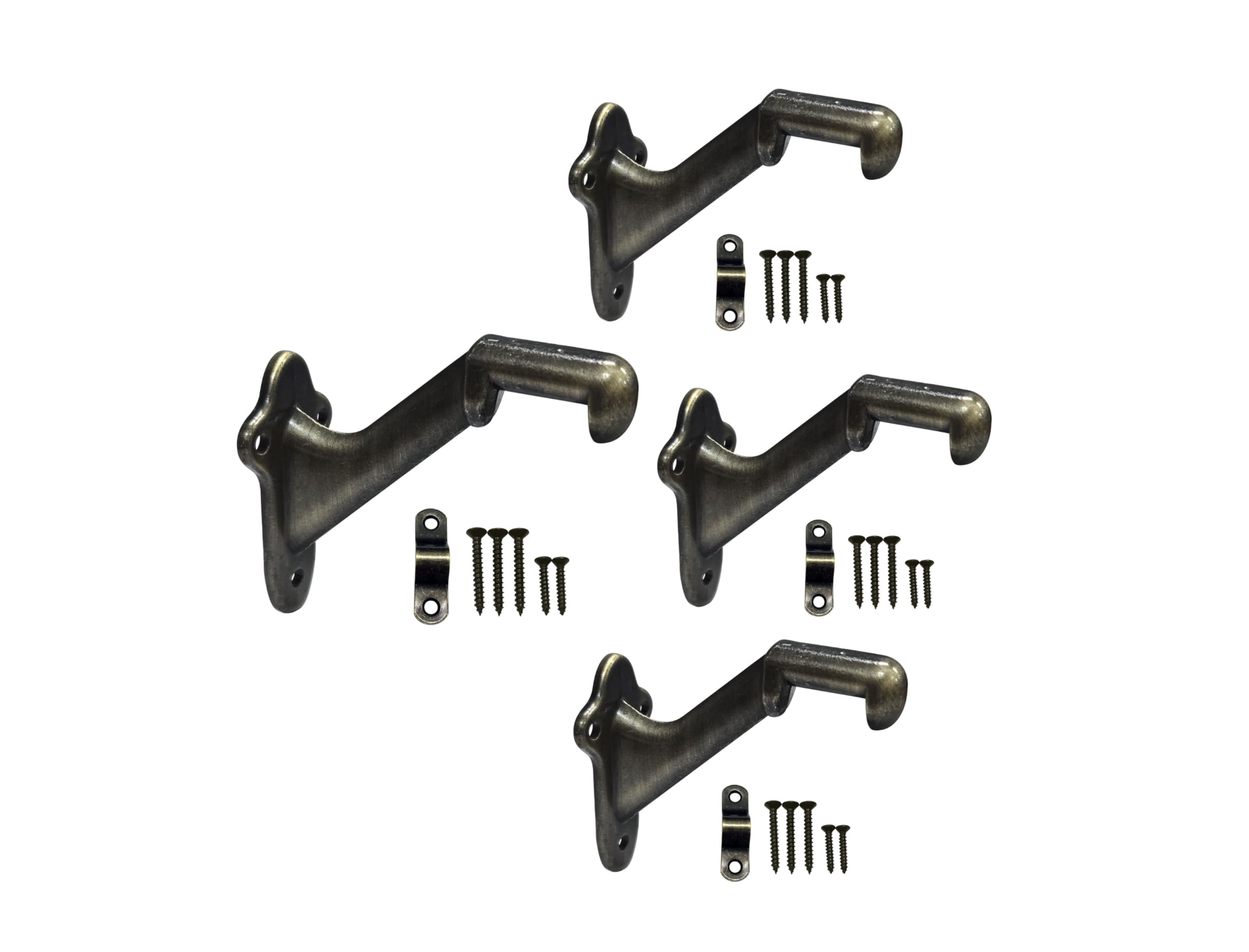 Supports de main courante en zinc 7,6 cm lot de 4 laiton antique QCAA