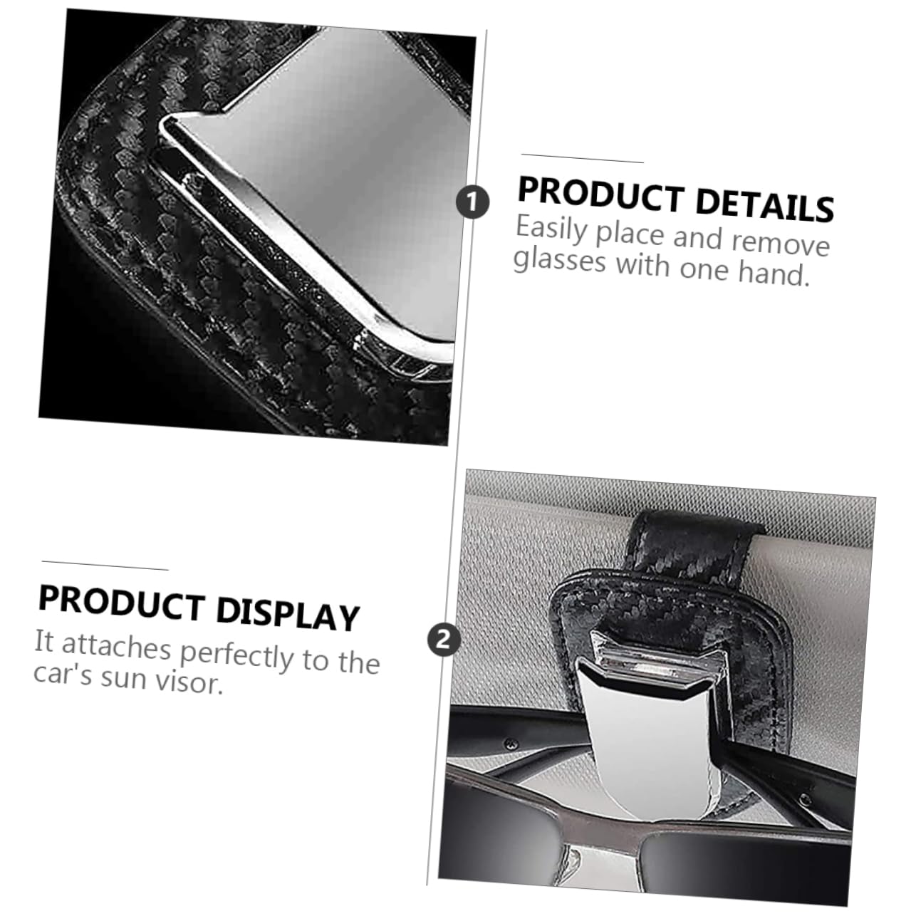 iplusmile 3stücke Auto Brillenhalter Clip Pu Stabiler Sonnenbrillenhalter Für Auto-Visier Installieren Für Sonnenbrillen Und Brillen Geeignet