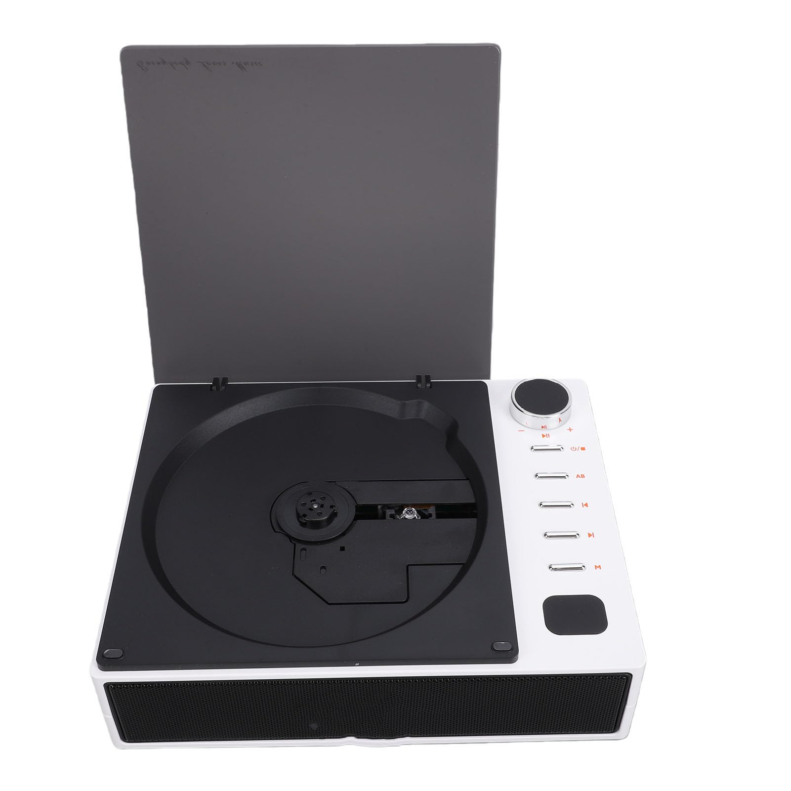 Fabater Reproductor de Música CD Bluetooth con Control Remoto para Oficina en Casa o Relajación, Diseño Compacto de ABS y Aleación de Aluminio (White)