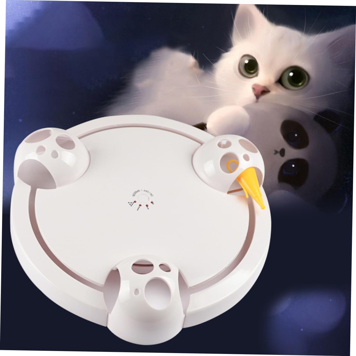Beaupretty Jouets Interactifs pour Chats Plaque de Jeu Rotative Automatique Jouets d'exercice Électriques pour Souris