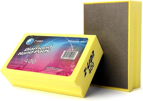 Z-Lion Almohadillas de pulido a mano de diamante Almohadillas de pulido galvanizadas Bloque de espuma trasera para piedra de vidrio Concreto