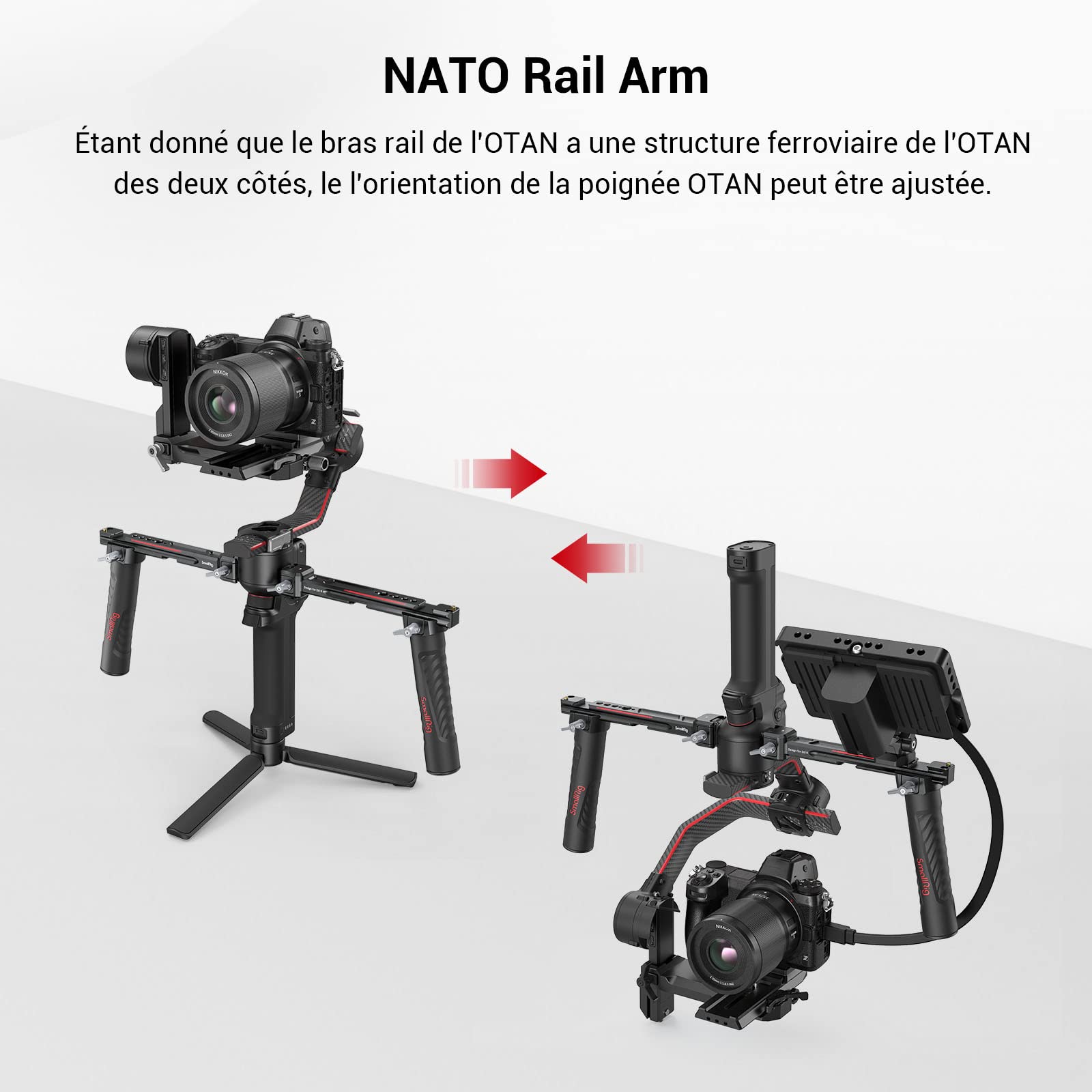 SMALLRIG Dual Handgrip pour DJI RS 2 / RSC 2 / RS 3 / RS 3 Pro/RS 4 / RS 4 Pro/RS 5-3027