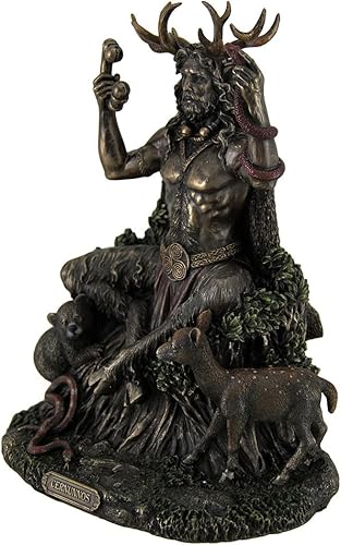 Miniatura 2 de Veronese Design Estatuas de resina Cernunnos Estatua celta con cuernos del Dios de los Animales y el Inframundo 9 pulgadas 7 x 875 x 55 pulgadas
