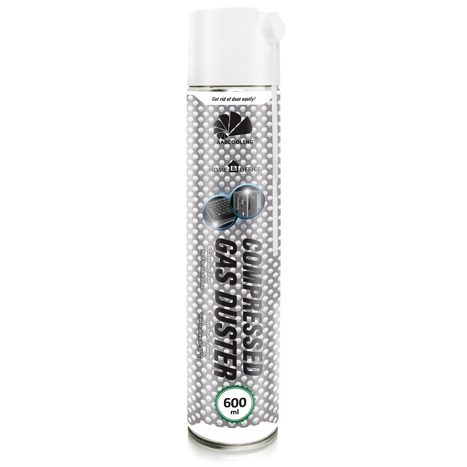 AABCOOLING (1 x 600 ml) Home&Office Compressed Gas Duster - Odkurzacz w Sprayu – Odkurzanie i Czyszczenie Komputera, Klawiatury, Laptopa, Konsoli, PC, Puszka, Aerozol Czyszczący, Sprzęt Biurowy, K3