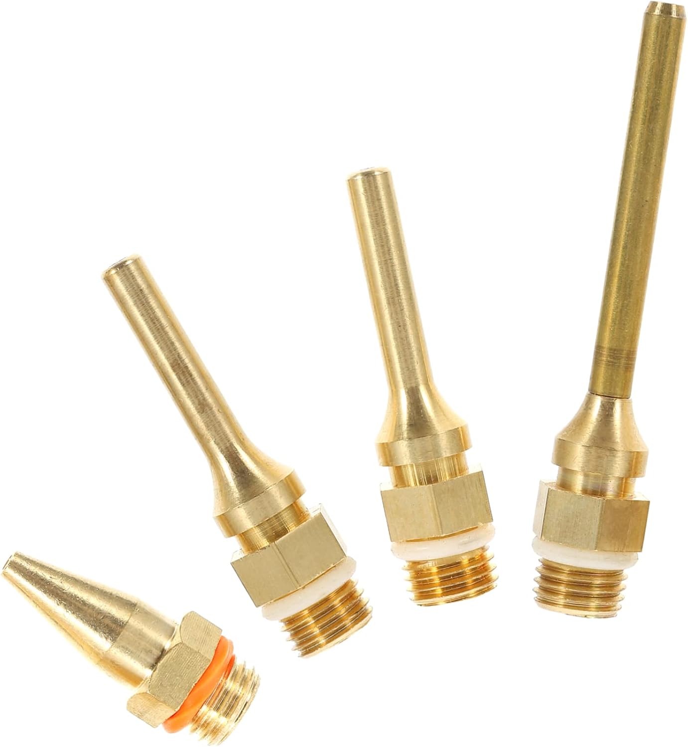 4pcs Copper Nozzle Accessories Glue Gun Head Interchangeable Tips Hot Glue Sprayer Nozzle for Diy Projects