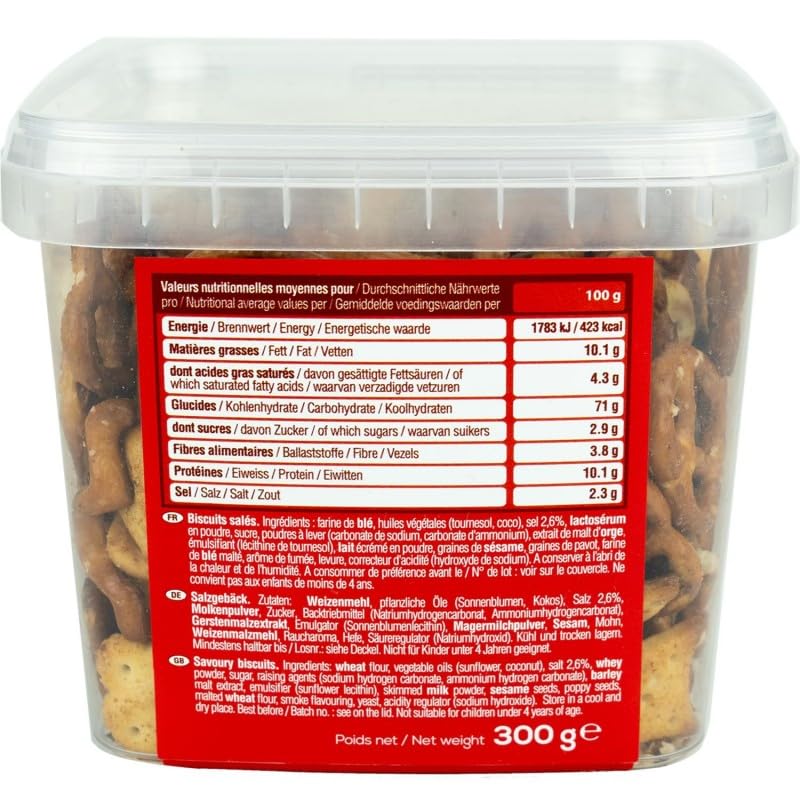 Boehli Cubi Assortiment Cocktail 300g - Coffret de Biscuits Salés Gourmands pour Apéritif - Découvrez 3 Saveurs Uniques! - Le Lot De 4