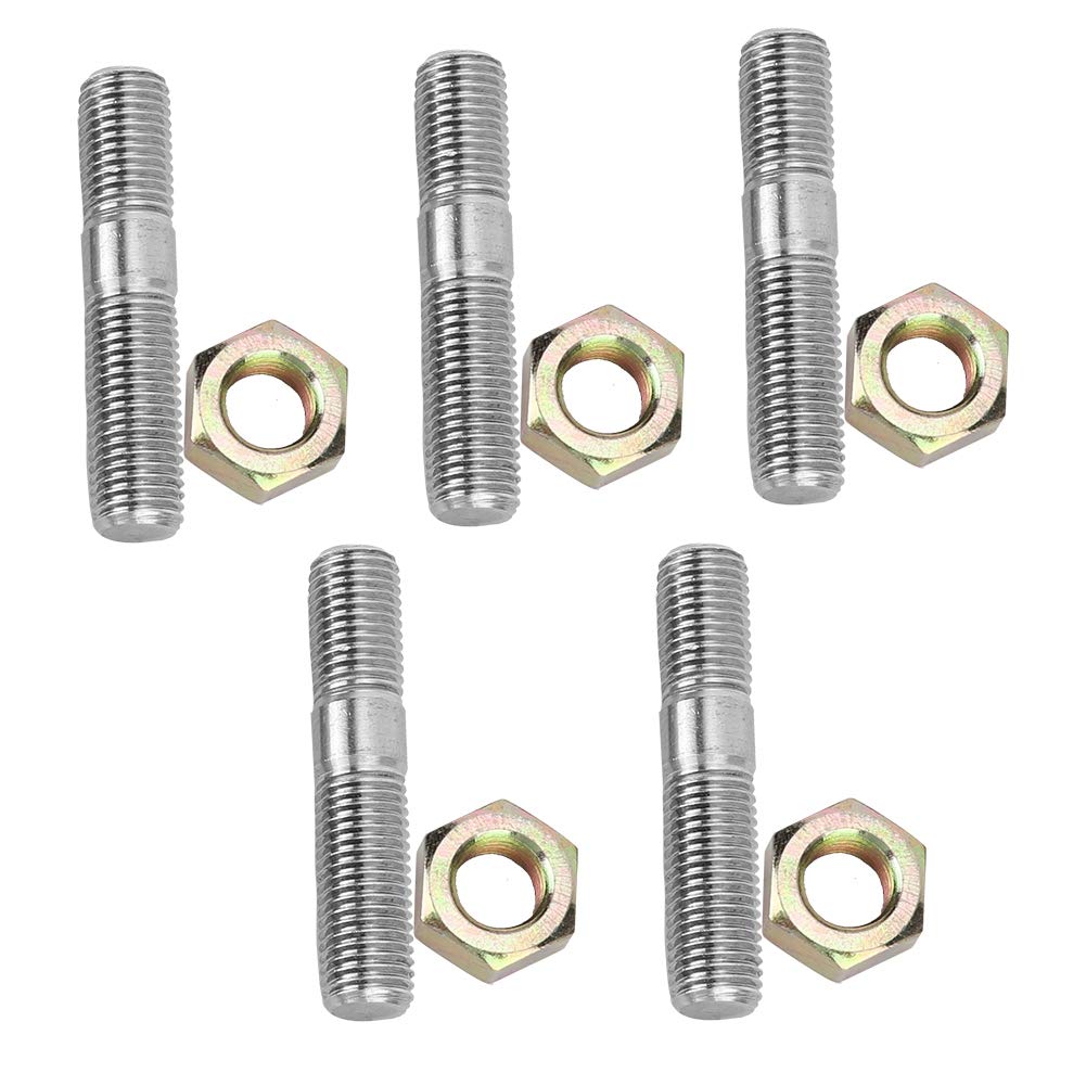 M10x1.25 50mm filettatura T3 T4 T6 4 pezzi Turbo viti e dadi, dadi flangia Kit perno Turbo ad alta resistenza per DSM 1G, EVO1~10