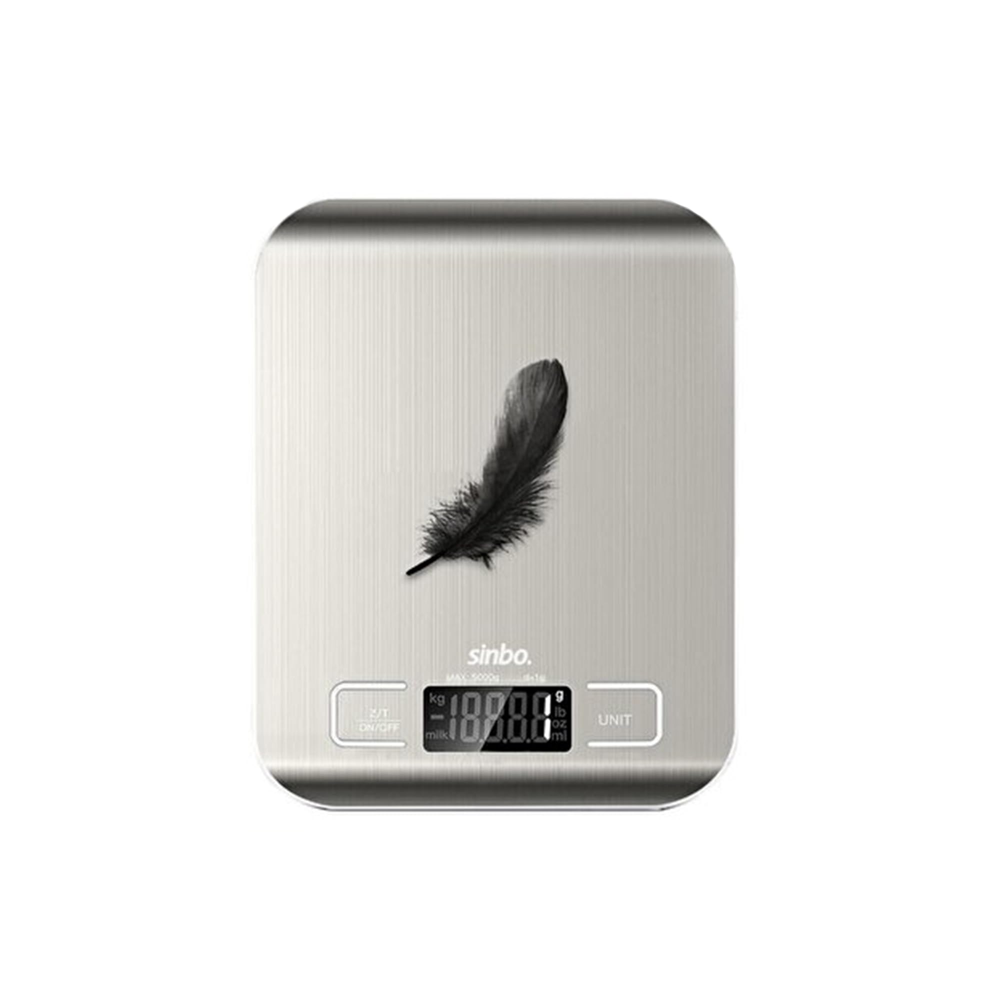Sinbo SKS-4527 Inox Metal Dijital Hassas Mutfak Tartısı – 5 kg Kapasiteli, 1 g Hassasiyetli, Pil Dahil Profesyonel Tartı