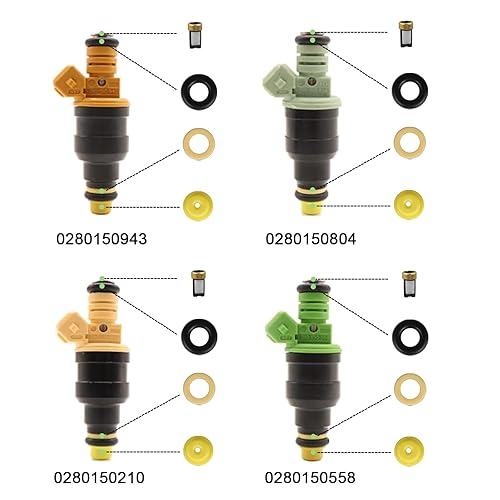 Miniatura 2 de Kits de sellos de inyector de combustible, juntas tóricas tapas de pintle espaciadores juego de cestas de filtro, juego de reparación universal que