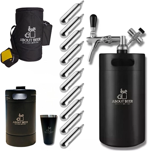 Kit Chopeira Vacuum Keg Portátil About Beer 5 E 2 Litros