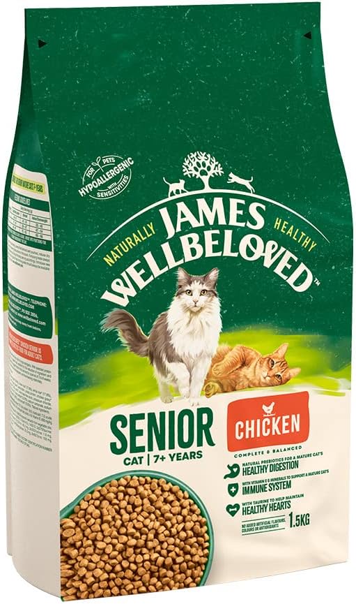 James Wellbeloved Cat Senior Chicken 1.5kg Amazon.co.uk Pet Supplies