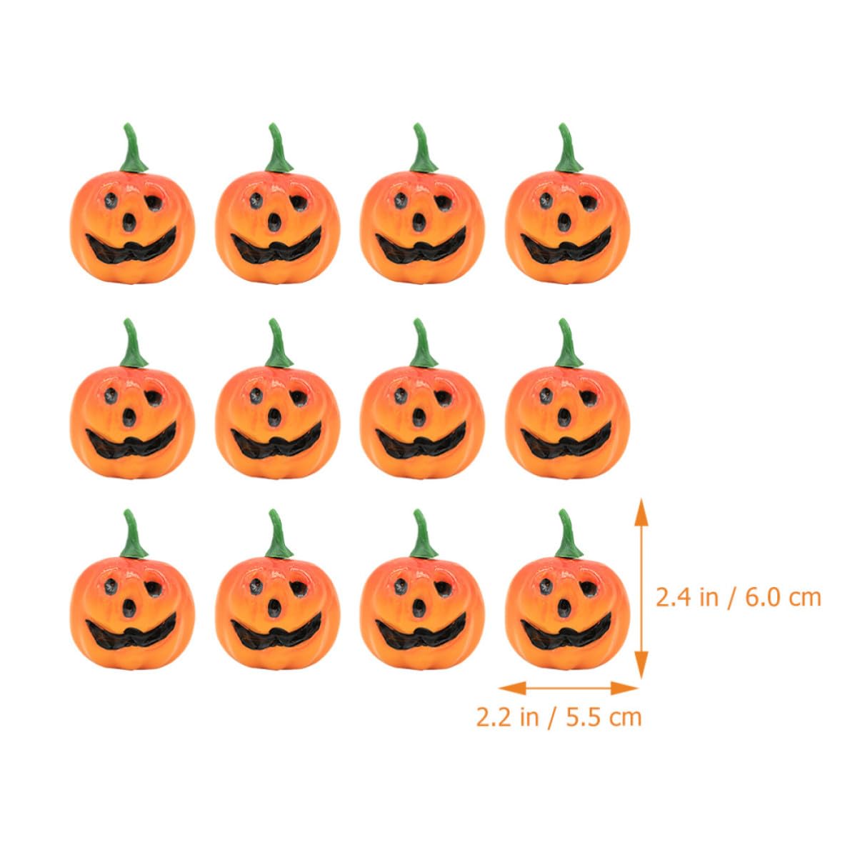 SOLUSTRE 48 Pezzi Mini Zucca Artificiale Gialla in Schiuma per Decorazioni di Halloween, Design Realistico a Forma di Zucca, per Feste e Arredamento Cucina