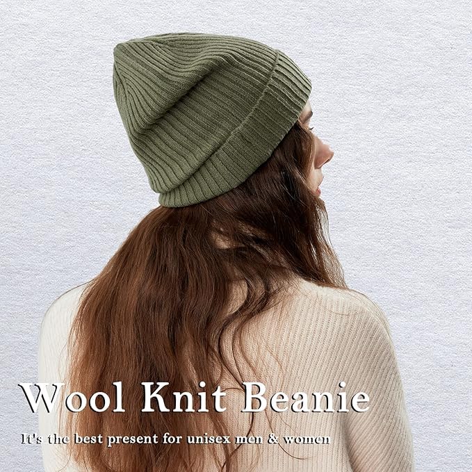 Image of Gajraj Winter Beanie Hats for Men Women, Fleece Lined Beanie Soft Warm Knit Hat Ski Cuffed Cap