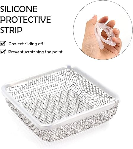 Miniatura 2 de UTSAUTO Cubierta de ventilación para horno RV de acero inoxidable de 2.8 pulgadas con goma de silicona y herramienta de instalación (paquete de 2)