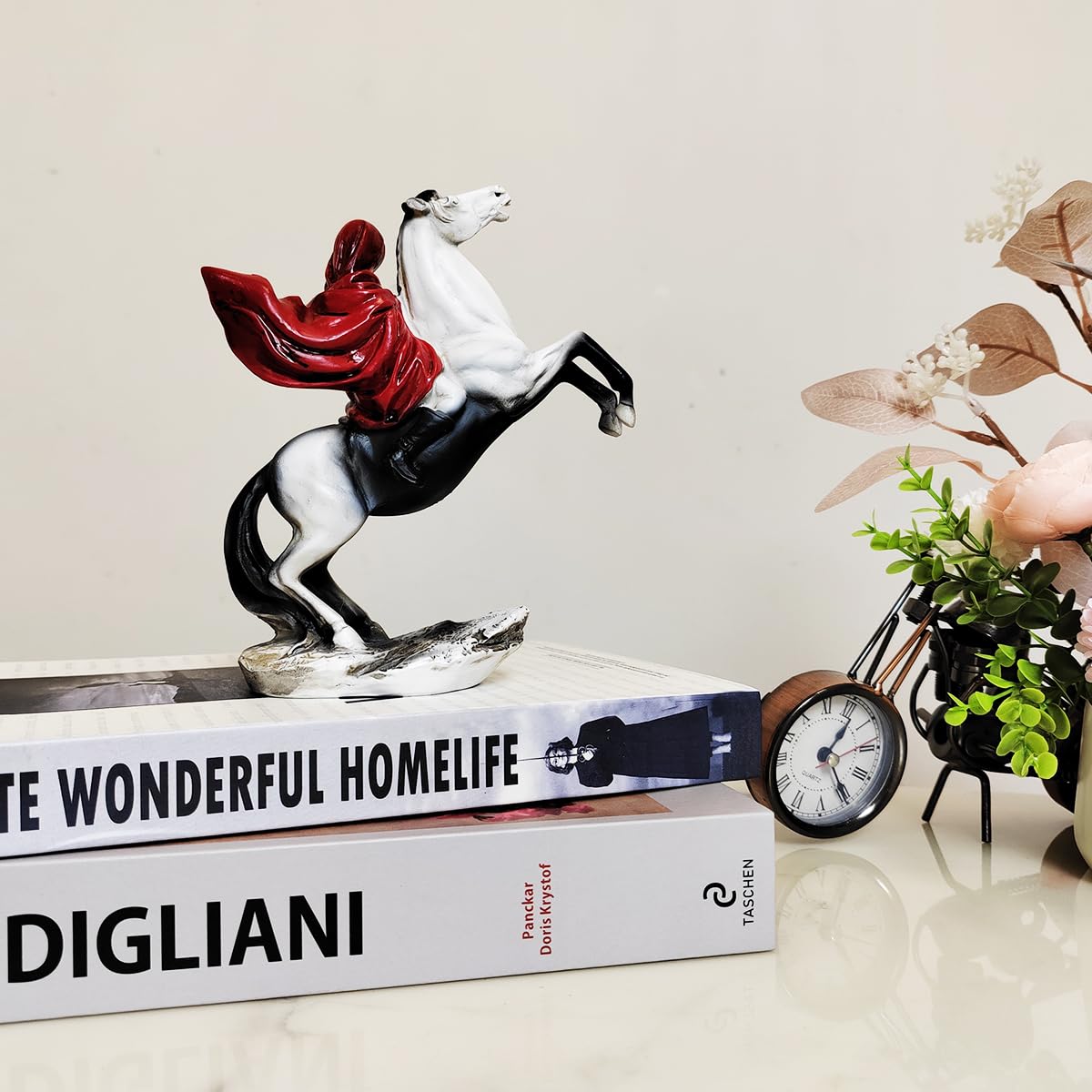 Statuette Banksy En Résine - Décoration D'Intérieur Blanc - Pour Salon, Bureau Ou Étagère