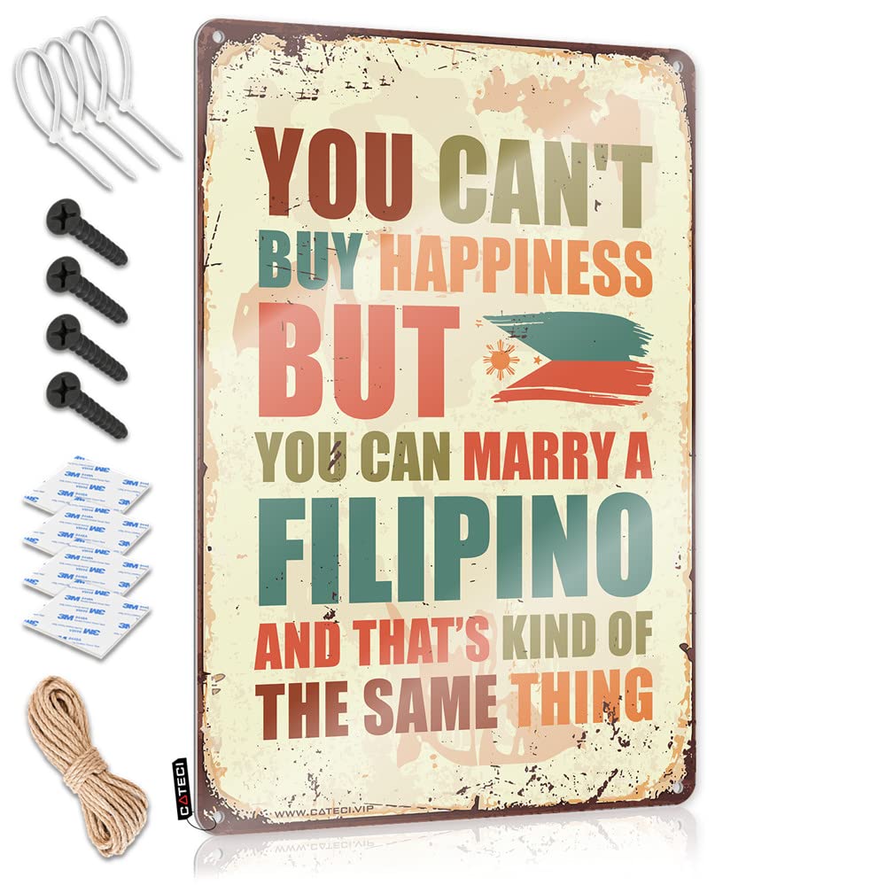 Cave Man Bar You Can'T Buy Happiness But Can Marry A Filipino Sign Bar Man Cave Decor Man Cave Decor And Accessories(30X40CM)