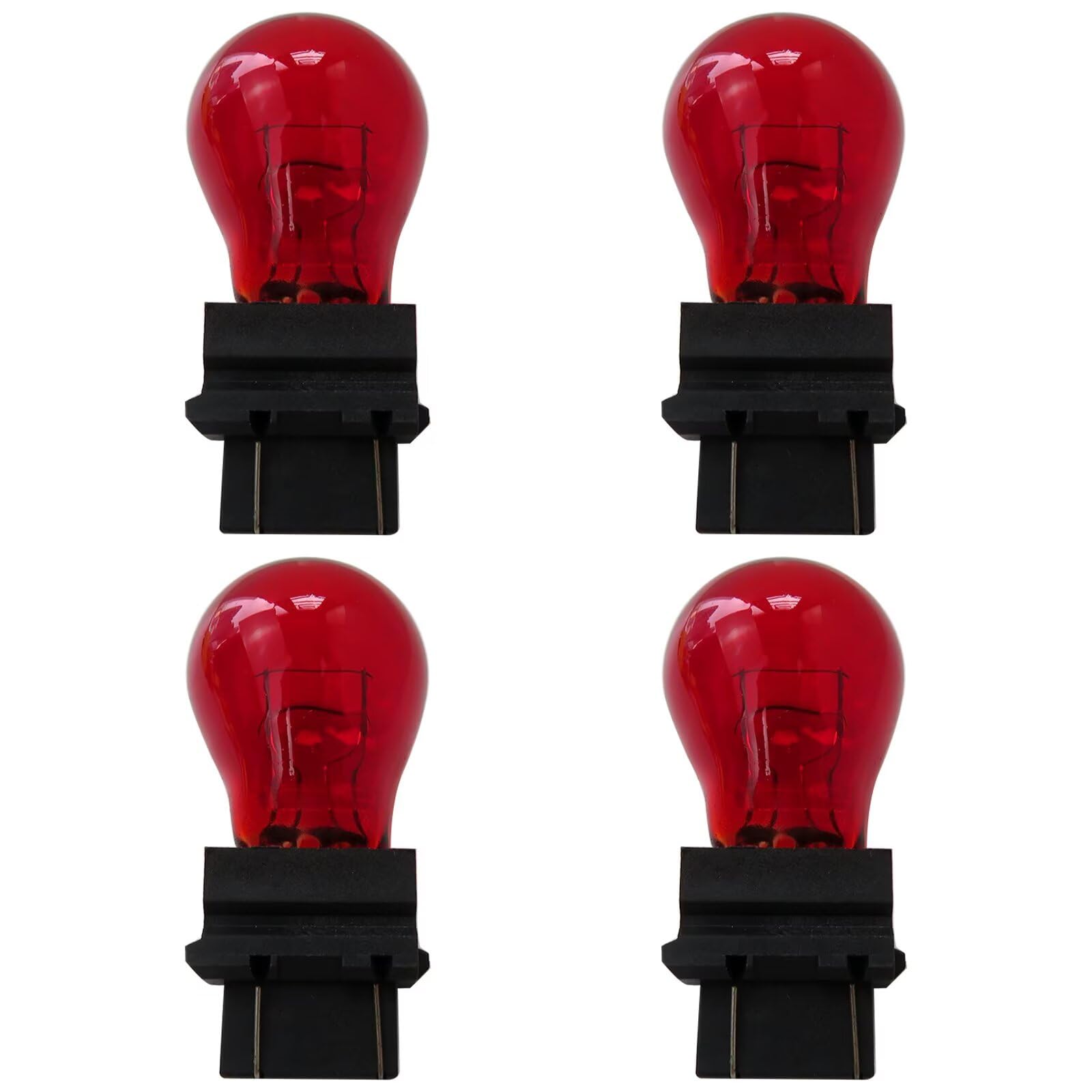 Artmavin 4x 3157 Red Light Bulbs Stop Trunk/Cargo Light Parking Light S8 Miniature Lamp Repl.# 3357LL, 3156, 3056, 3057, 3157, 3356, 3456, 3457, 4157 3157, 3057, 3057A, 3057LL, 3155, 3155LL LED