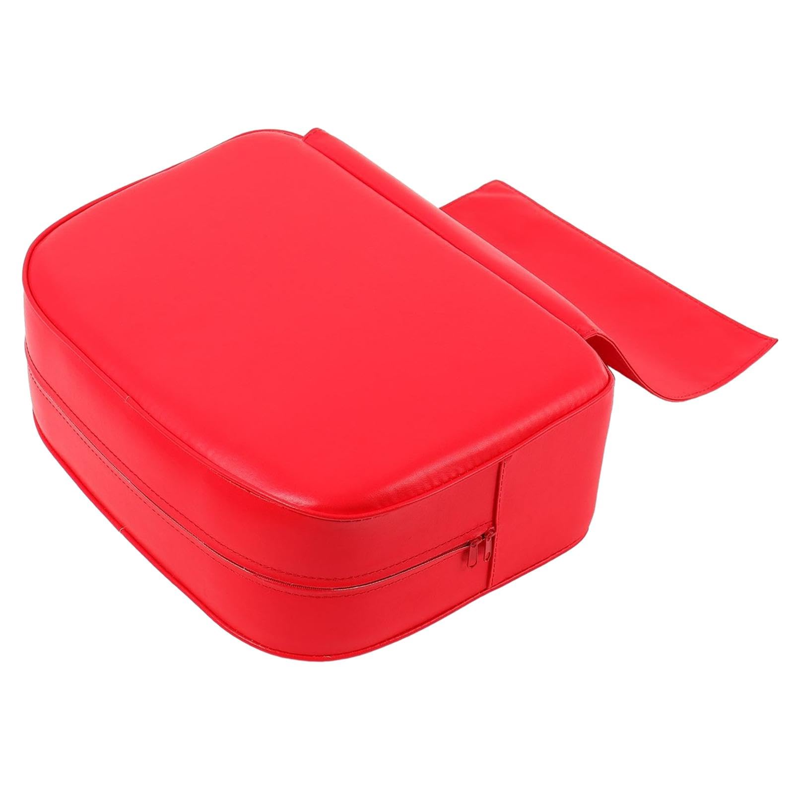 Barber Siège Rehausseur Coussin Enfant Salon Coiffure Spa Matériel Coiffure Salon PU Cuir Confort Entretien Facile Adapté Enfants Salons Beauté Maison, Rouge