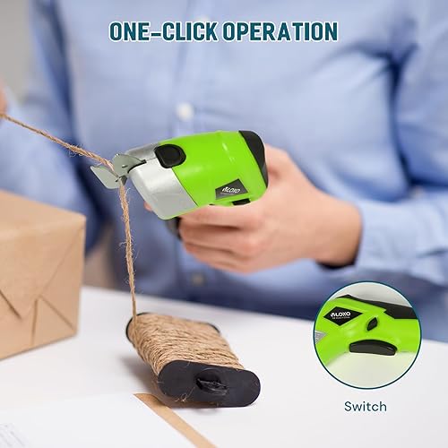 Miniatura 3 de VLOXO - Tijeras eléctricas inalámbricas, cortador de cartón, tijeras eléctricas de tela con cuchillas, cortador de tela recargable y potente para