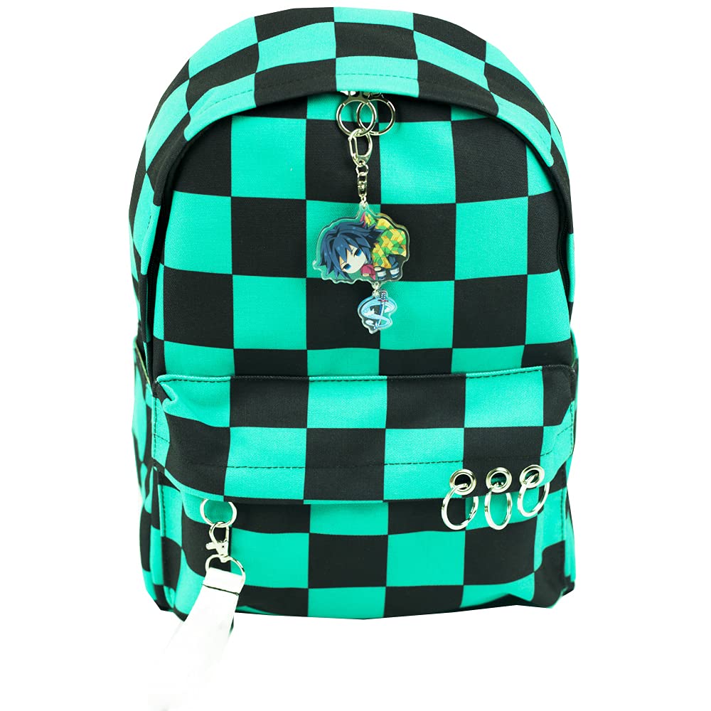 Maxer School Bag Outdoor Casual Shoulders Backpack Demon Slayer Travel Daypacks for Women Men Teens Kids
