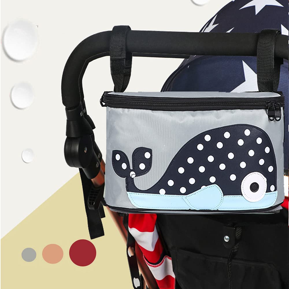 Borsa per Passeggino, Organizer Universale per Passeggino, Borsa Portaoggetti Passeggino Universale, Può Essere Utilizzato per Riporre Pannolini e Giocattoli, Adatto a Tutti i Passeggini