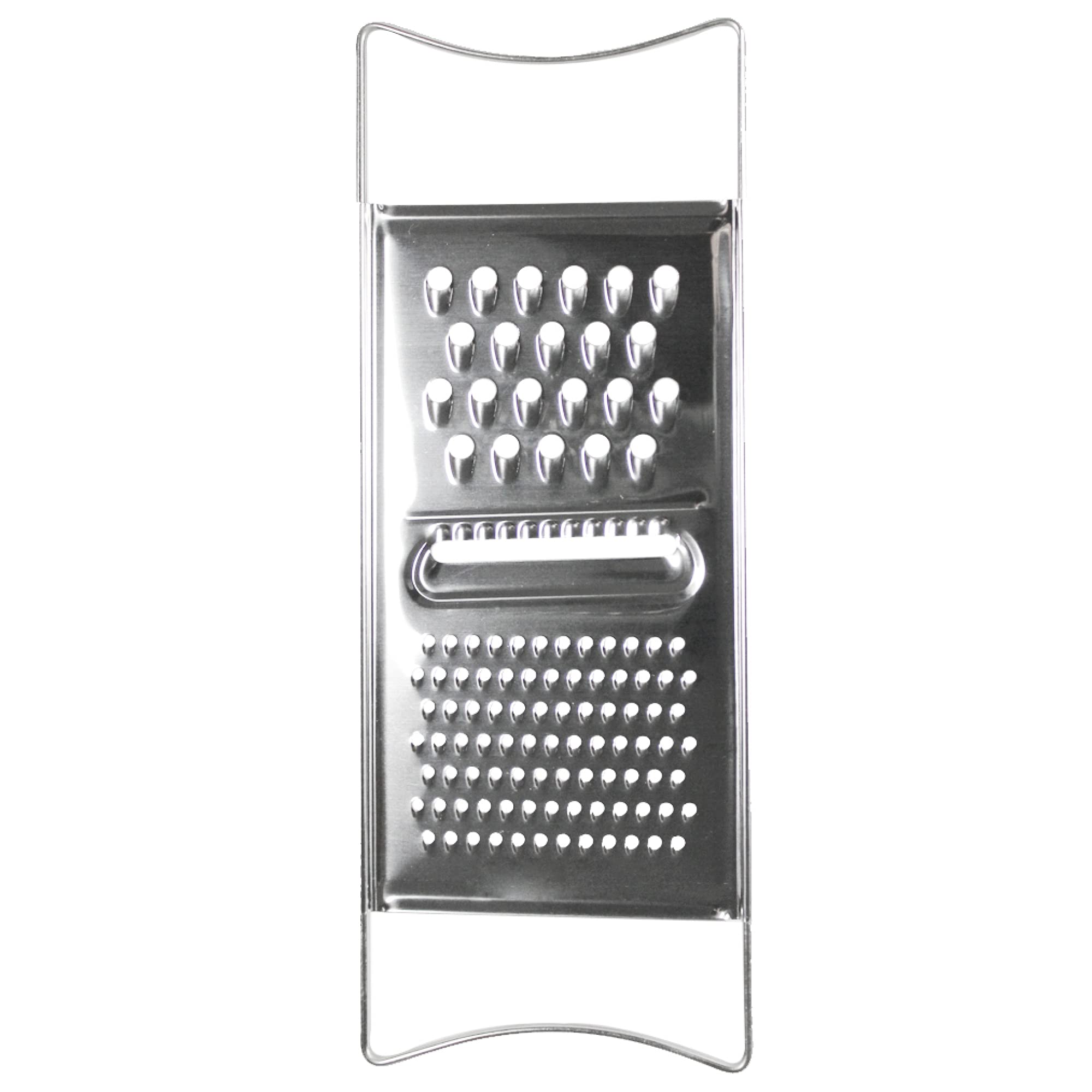 com-four® Tarka do warzyw/surówek ze stali nierdzewnej, uniwersalna tarka z różnymi powierzchniami tarcia (01 sztuka – płaska tarka)